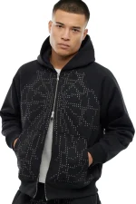 Garms 84K Zip Up Hoodie Black (3)