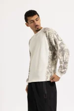 Garms Affiliated Reach Camo Waffle Longsleeve Cream (4)