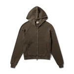 Garms Affiliated Waffle Zip Up Hoodie Oxide Brown (1)
