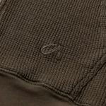 Garms Affiliated Waffle Zip Up Hoodie Oxide Brown (2)