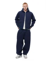 Garms Signature Zip up Hoodie Navy (4)