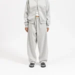 Garms Affiliated Signature Uncuffed Joggers Grey Marl (1)
