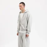 Garms Affiliated Signature Zip up Hoodie Grey Marl (7)