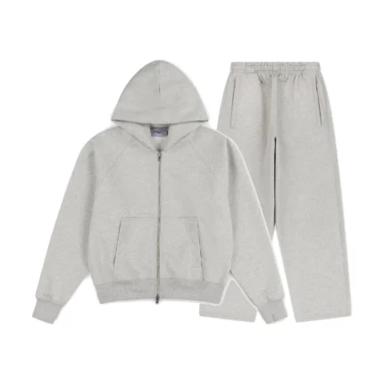 Garms Affiliated Signature Zip up Tracksuit Grey Marl (7)